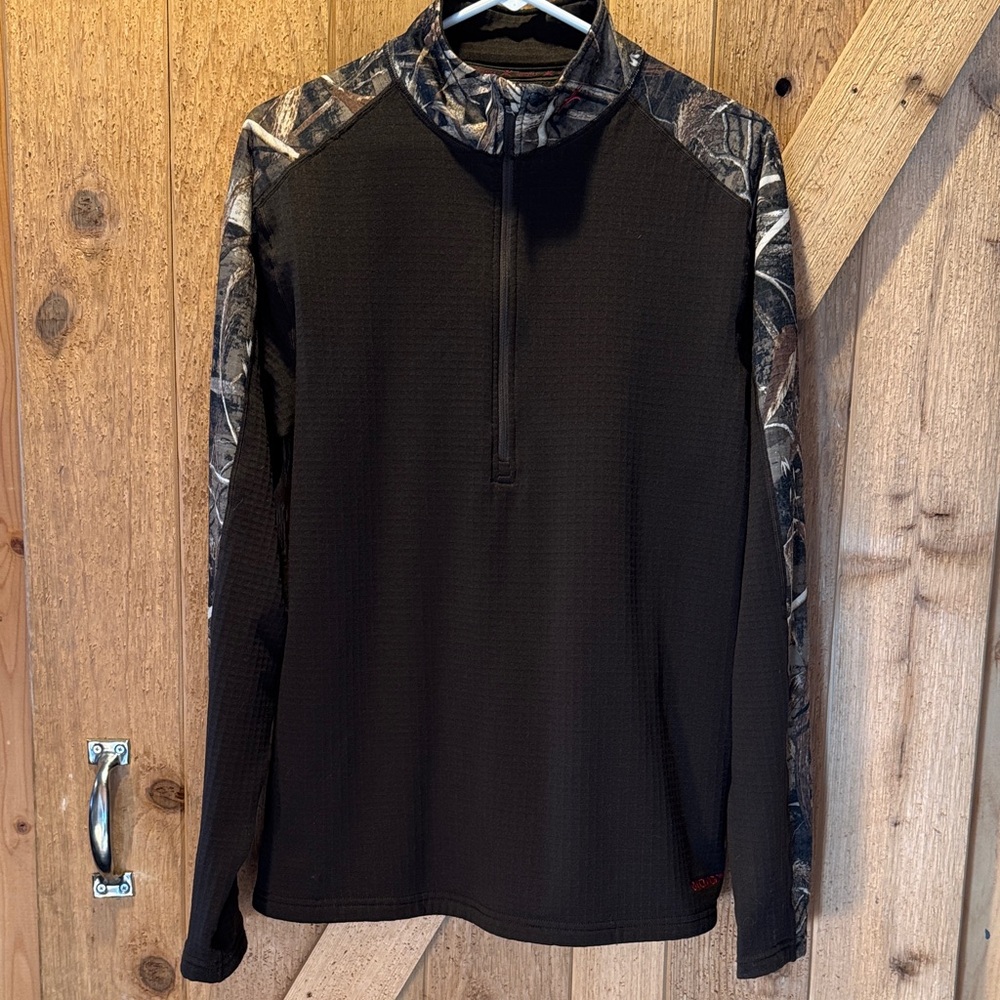 Men's Black and Camouflage Lightweight Jacket